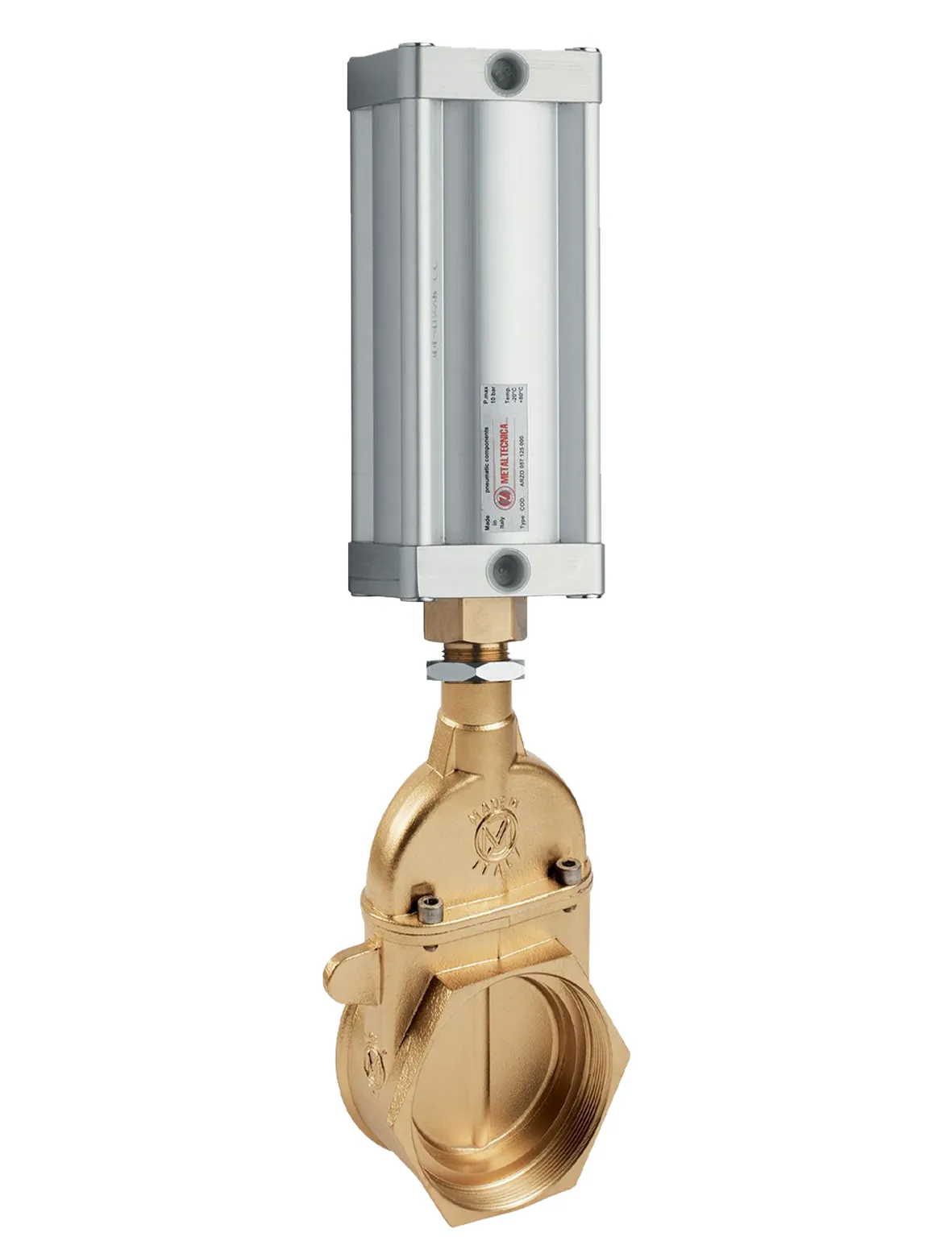 foto della saracinesca a stantuffo 0070 filetto GAS con cilindro 0572 - Stem gate valve 0070 with cylinder 0572