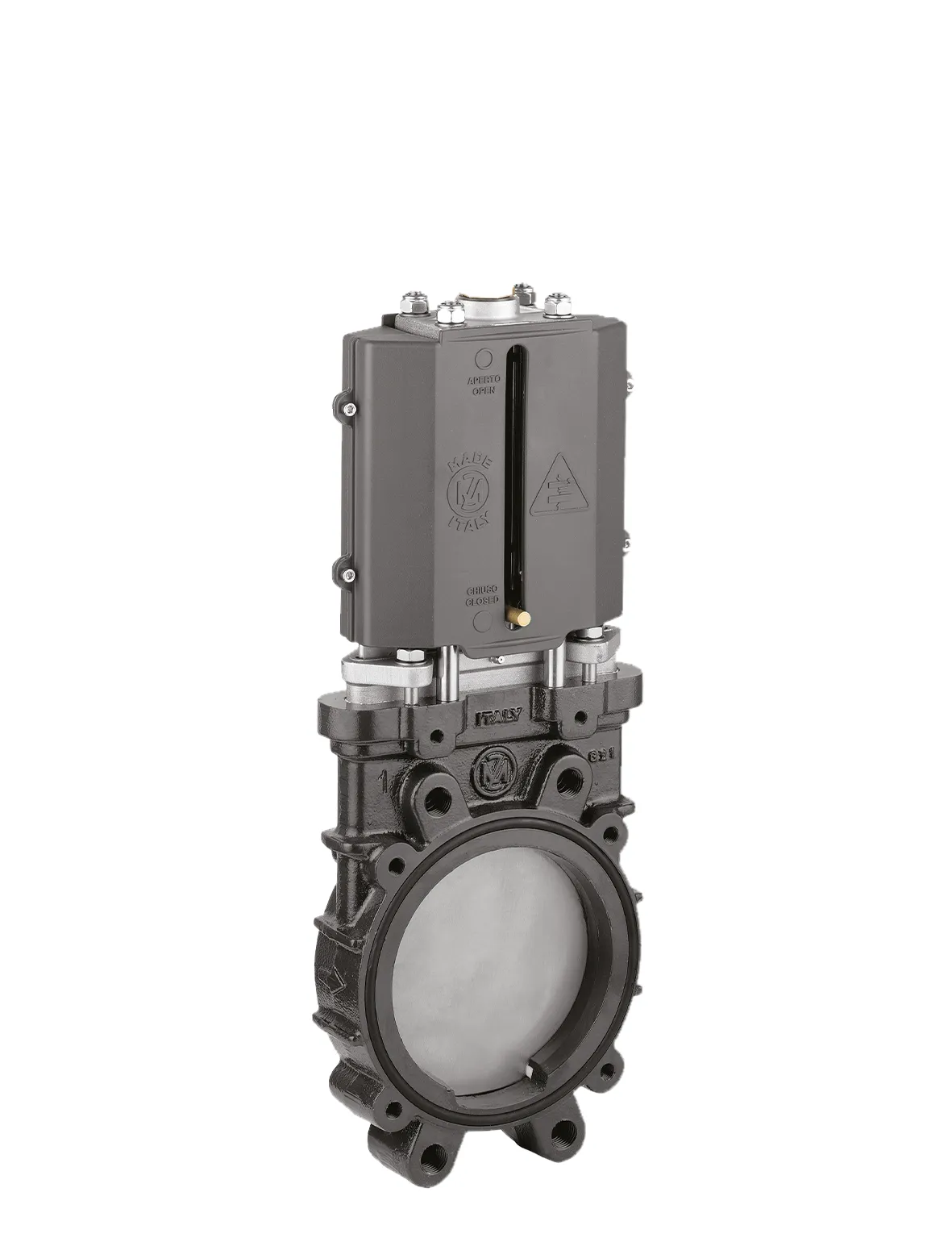 art. 0095-SMO - Saracinesca a lama con scarico senza asta flangia ANSI150