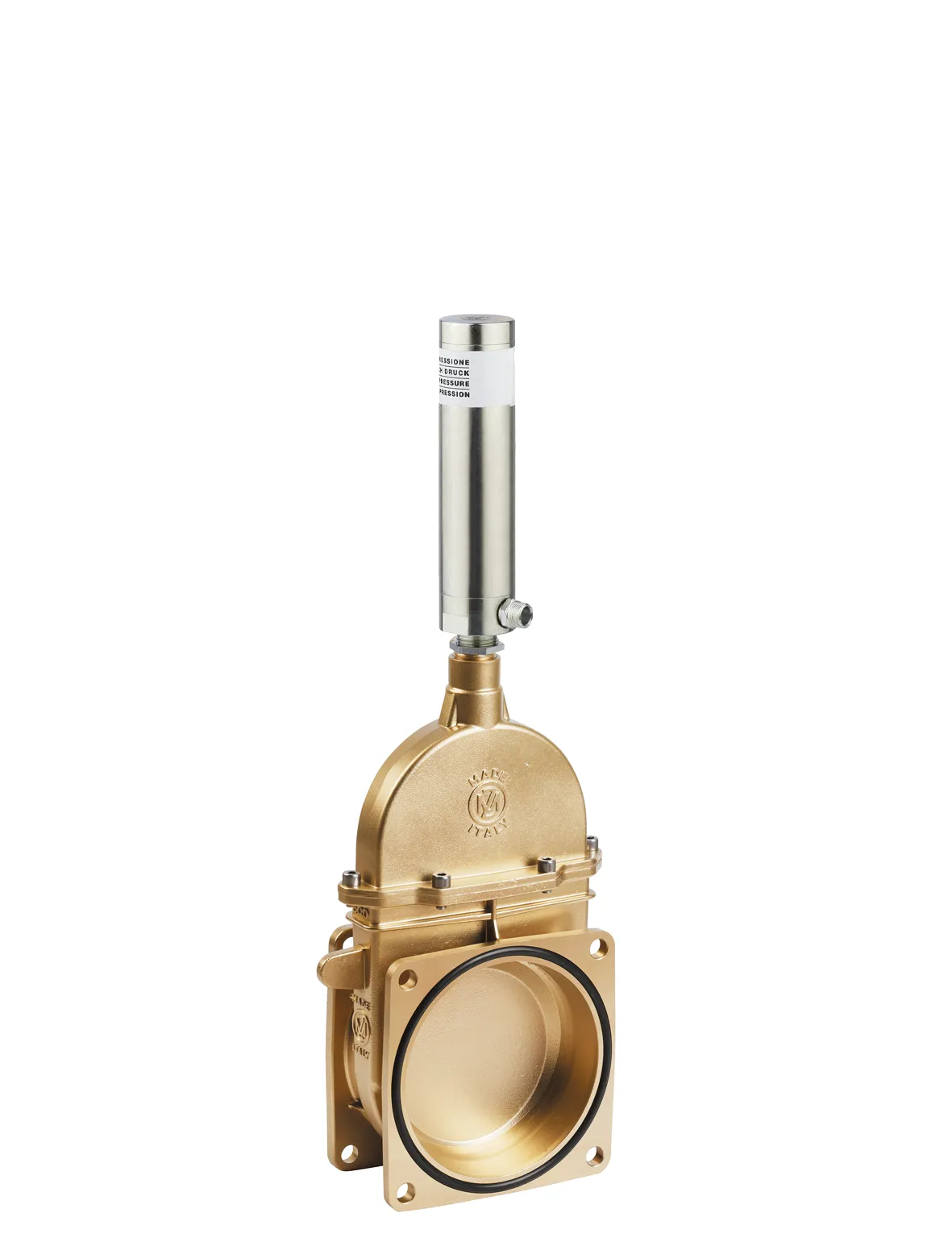 ITA. Saracinesca a stantuffo a 2 flange con cilindro art. 0505 | ENG. Stem gate valve with 2 flanges with cylinder item 0505